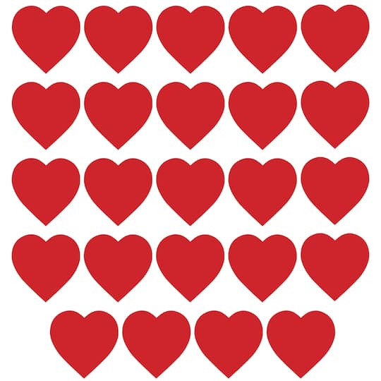 Beistle 4" Red Printed Heart Cutouts, 24ct.